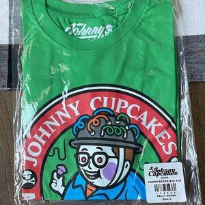 Johnny Cupcakes Green Retro Logo Tee